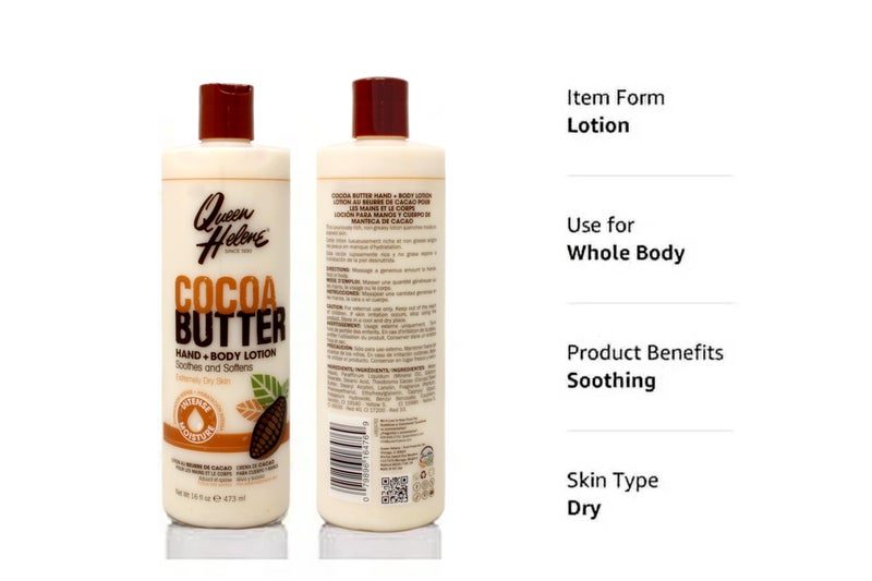 Queen Helene Cocoa Butter Hand & Body Lotion 16 oz (Pack of 4) - Image 3
